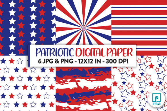 America Patriotic Digital Paper 2