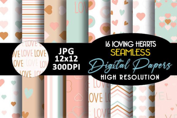 Boho Loving Hearts Digital Papers: Creative, Versatile & Perfect for Every Project