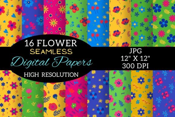 Boho Rainbow Flowers Digital Paper: A Versatile Creative Resource for Designers and Makers