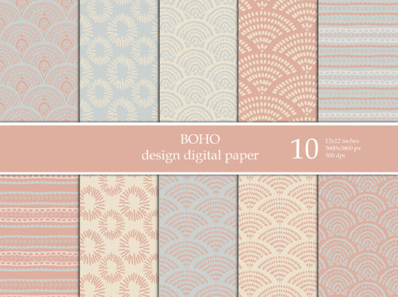 Boho Seamless Pattern: A Versatile Digital Resource for Creative Professionals and DIY Enthusiasts