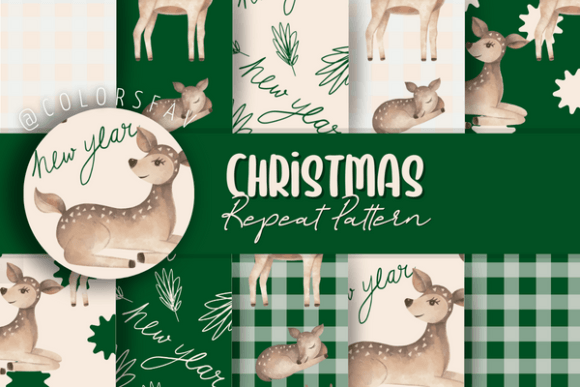 Classic Christmas Seamless Digital Paper