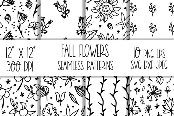 Fall Clipart Digital Paper: Timeless Botanical Charm for Every Creative Project