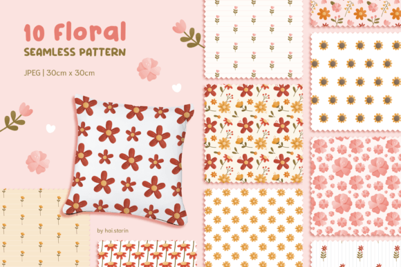 Floral Seamless Pattern Set