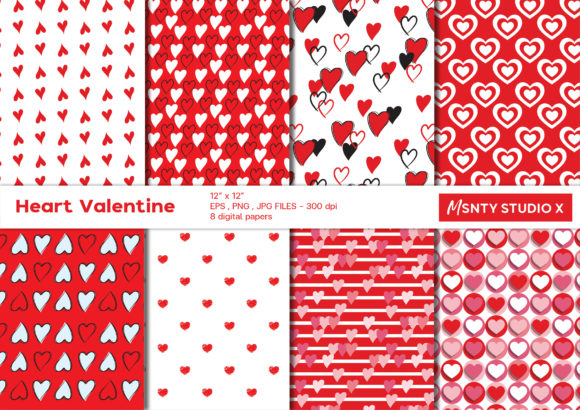 Heart-Inspired Seamless Patterns: A Versatile Digital Design Resource for Creators and Businesses