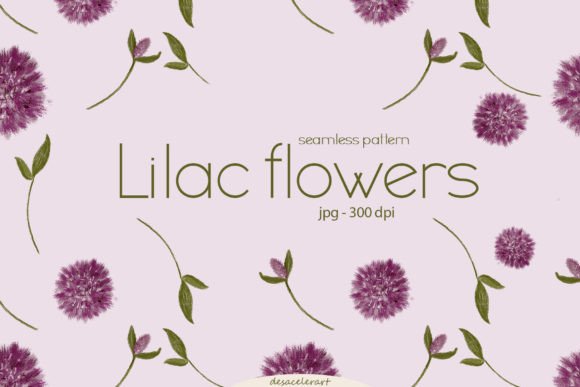 Lilac Flowers Pattern – Background JPG