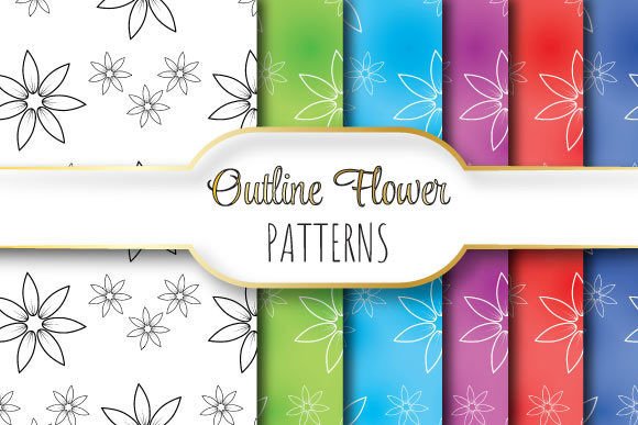 Outline Flowers: Clean, Versatile Vector Patterns