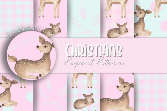 Pink Christmas Digital Paper Seamless Pack: Elevating Festive Creativity for Modern Makers