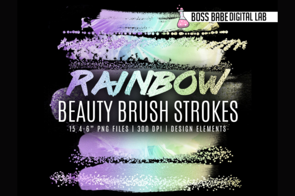 Rainbow Beauty Brush Strokes