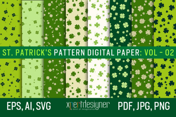 St. Patrick’s Pattern Digital Paper 02: Your Versatile Design Companion for Real Creative Work